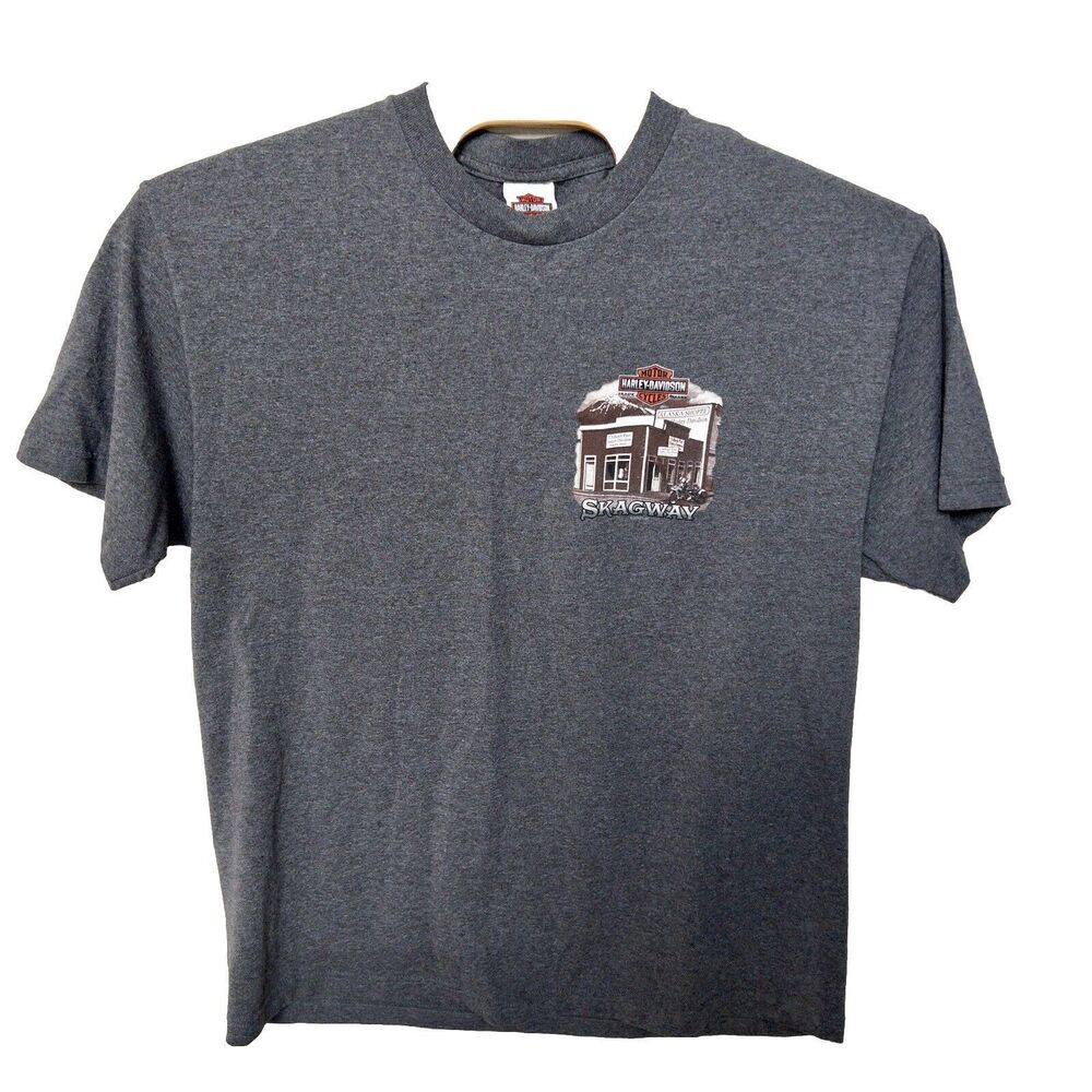 Harley Davidson Skagway Alaska Chilkoot Pass T-Shirt Mens L‎